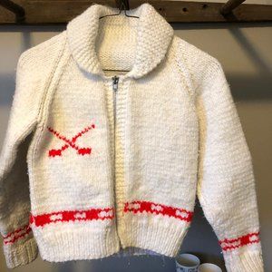 1960s Mary Maxim Wool Hockey Sweater - Kids
